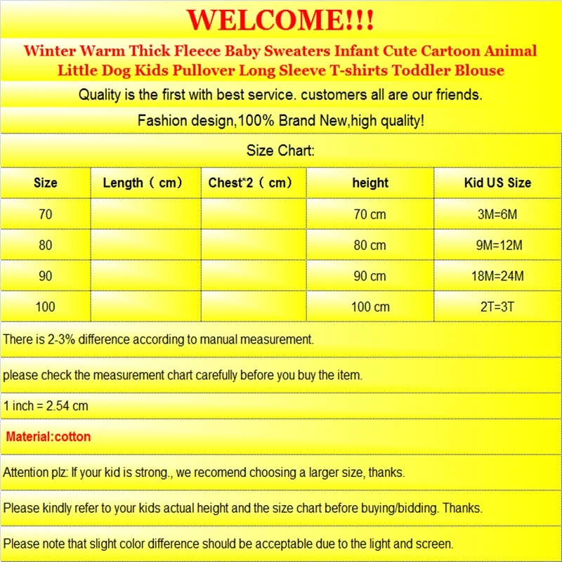 Winter Warm Thick Fleece Baby Sweaters Infant Cute Cartoon Animal Little Dog Kids Pullover Long Sleeve T-shirts Toddler Blouse (51)
