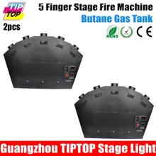 Freeshipping 2 Шт Красочные 5 Finger Этап Пожарной Машины 300 Вт Китай Поставщика DMX512 Управления ЖК-Экран 5 Сопла Огонь проектор