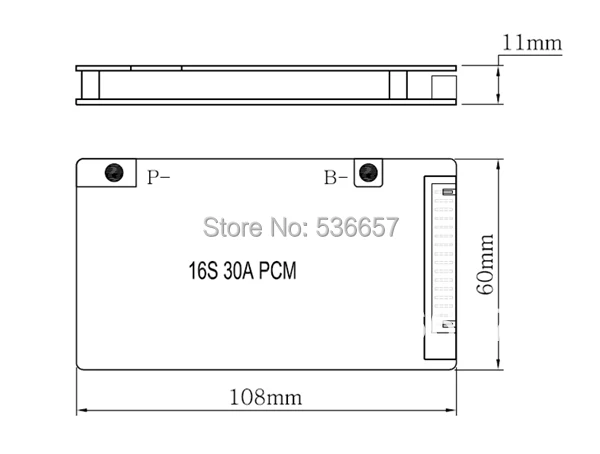 Бесплатная доставка Аккумулятор LiFePO4 16S 48 В BMS PCM 51 2 в (16S * 3 в) PCB аккумулятор с