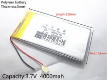 Batterie lithium polymère 3.7 V, 4000 mah, livraison gratuite, grande capacité, pour tablette PC MID 5055110