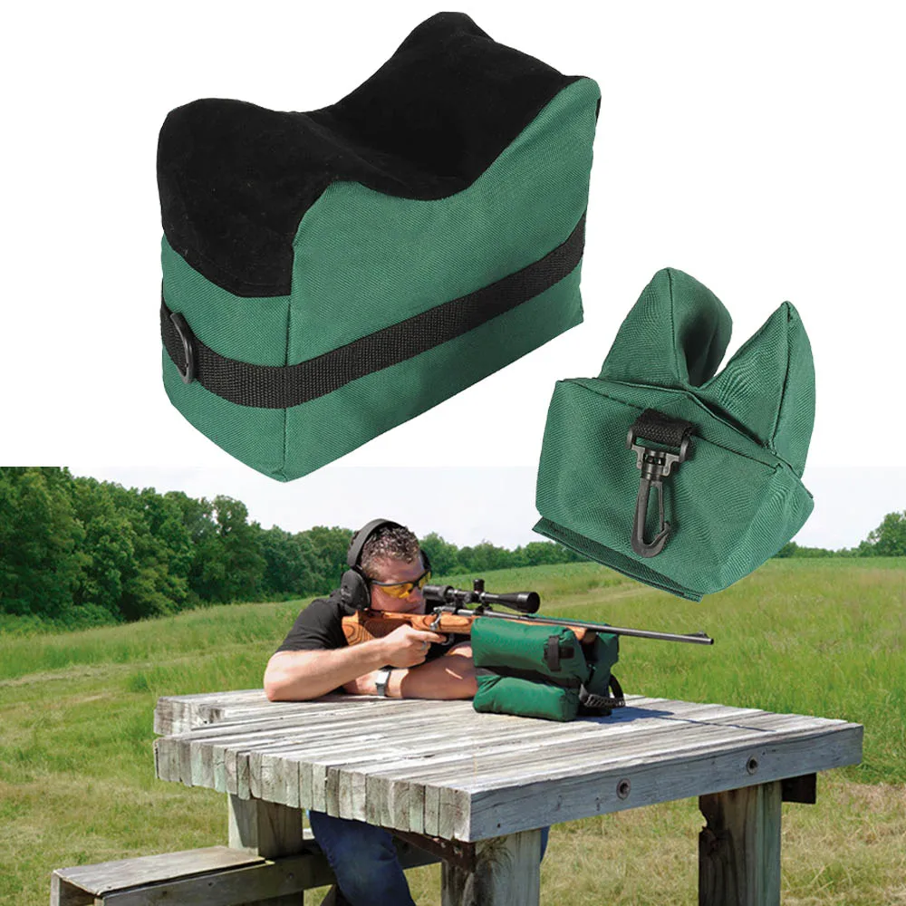 Shooting Front & Rear Bench Rest Bags Range Target Hunting Unfilled Sand Bag 
