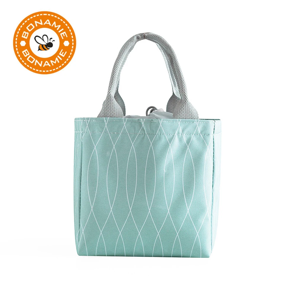 BONAMIE New Drawstring Portable font b Lunch b font font b Bag b font For Women