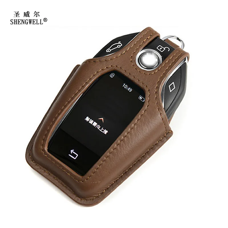 Чехол для ключей из натуральной кожи чехол BMW 7 серии 730Li 740Li|leather car key wallet|car walletkey