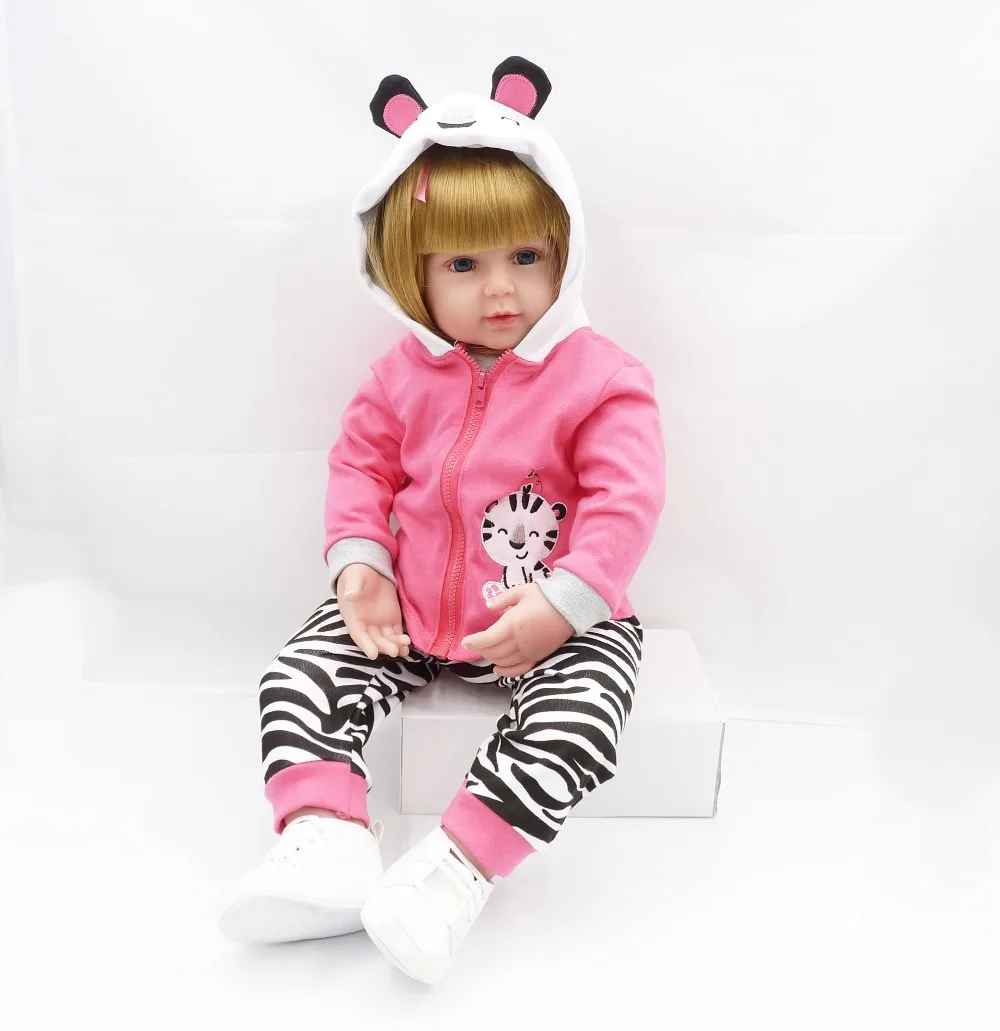 

55cm Silicone reborn babies dolls bebe alive cloth body collectible Toddler menina handmade toy bonecas brinquedos baby alive