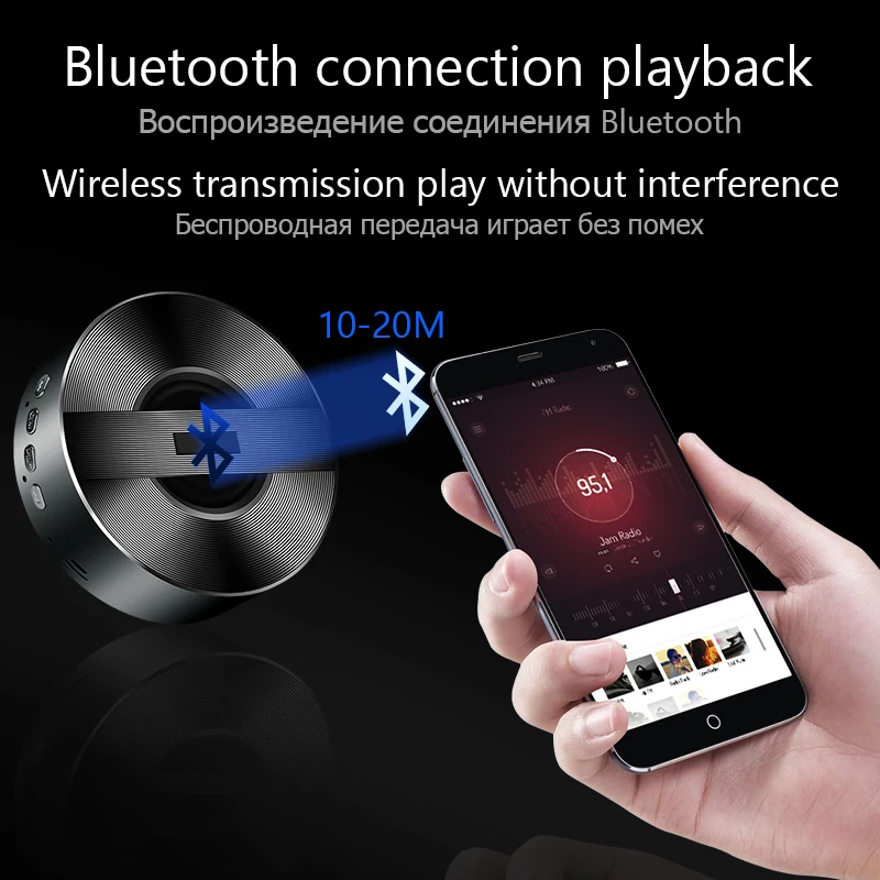 VVKing Беспроводной Bluetooth Динамик металл мини сабвуфер Портативный Динамик s со встроенным микрофоном, флеш-картой памяти TF AUX MP3 воспроизведения музыки громкий Динамик