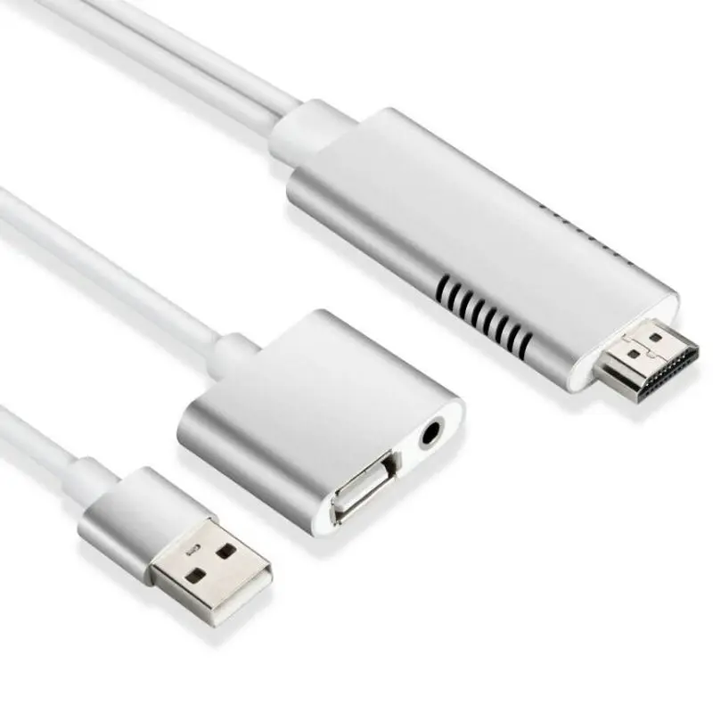  1080P HD Mirroring Cable Audio USB To HDMI Video Converter Cabo For iPhone Samsung ios Android Mira