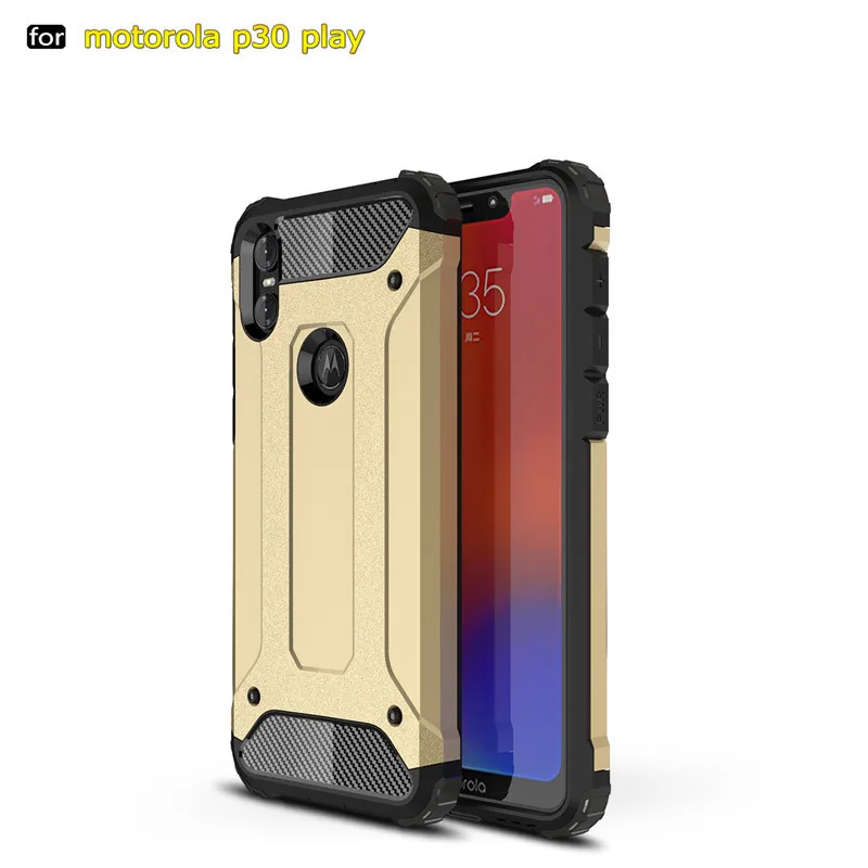 Для Motorola Moto One P30 Play Чехол-гибрид для телефона PC TPU 2в1 Силиконовый противоударный