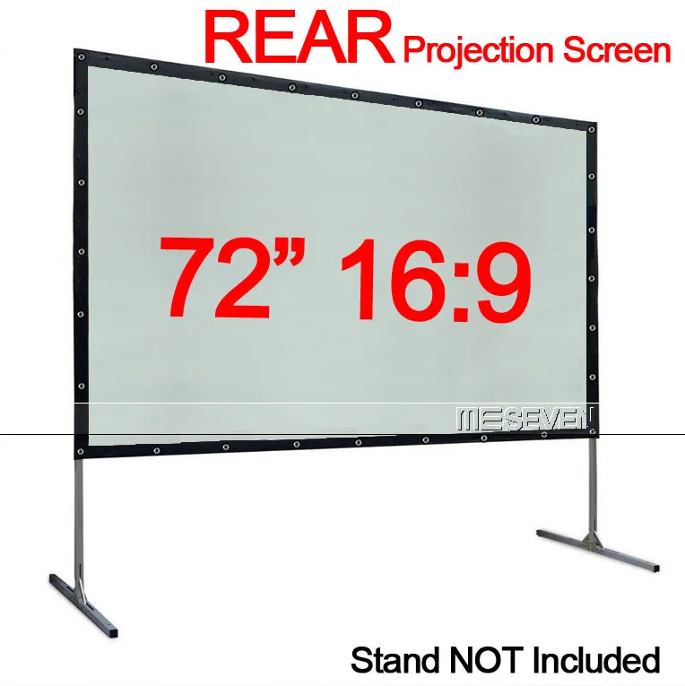 

72 Inches 16:9 Portable Translucent PVC Rear Projection Screen for Any Home Theater Outdoor Movie Film Projectors