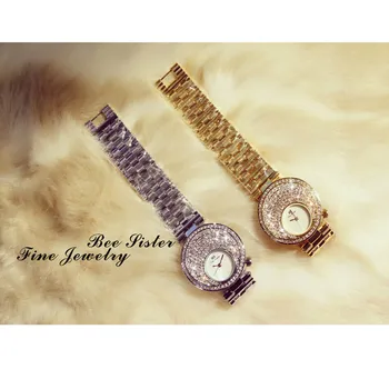 

New Hot-Selling Quartz Watch High-End Chain Watch Full Rhinestone Female Watch Fashion Custom Made Watch
