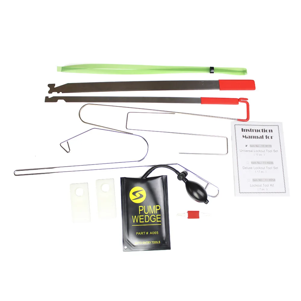 

10 Pcs/set Professional Lock Out Tool Auto Car Radio Door Clip Panel Trim Dash Audio Removal Pry Tool Vehicle Repairing Kit