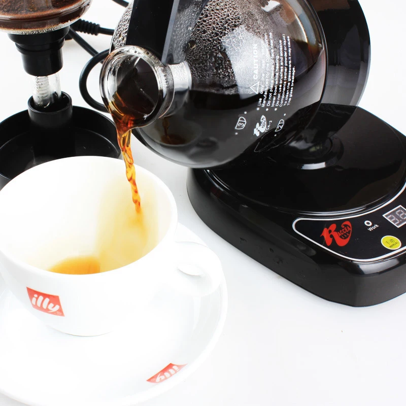 Household Coffee Maker Commercial Siphon Coffee Pot Cooking Machine Set Electric Glass Machine