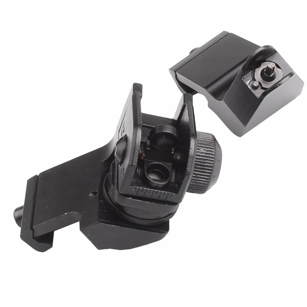 Tactical AR15 Front and Rear Sight 45 Degree Rapid Transition Backup Iron Sight Set RTS Rear Sight RL27-0001-3