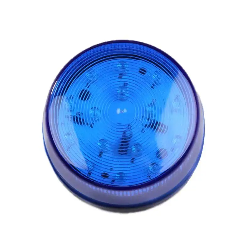 12В охранная сигнализация строб сигнал предупреждает Предупреждение сирена светодиодный светильник мигающий светильник датчики сигналы тревоги синий и красный цвета мигающий светильник 7,2 см X 4 см - Цвет: Синий