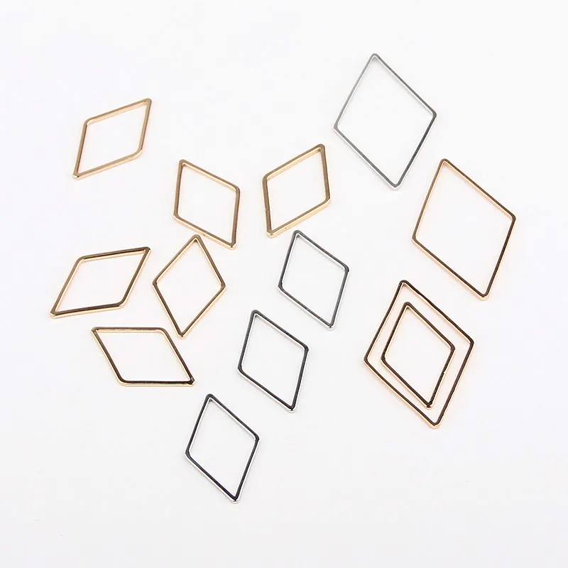 Diy ювелирные изделия латунь покрытие аксессуары геометрические серьги с бриллиантами кулон ювелирных материал треугольник площадь