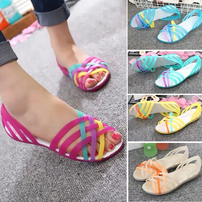 Women Sandals Cute Candy Color Women Shoes Female Sandalias Summer Peep