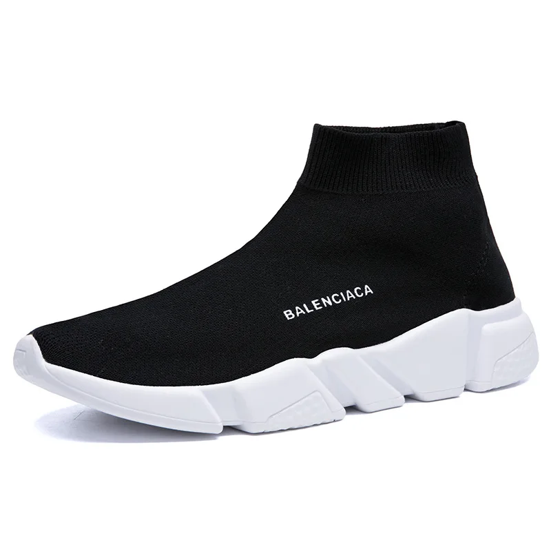 

Large Size Running Shoes For Men 2019Spring And Autumn Net Cloth Warm Sports Leisure Outdoor High top Light Socks Sneakers Women