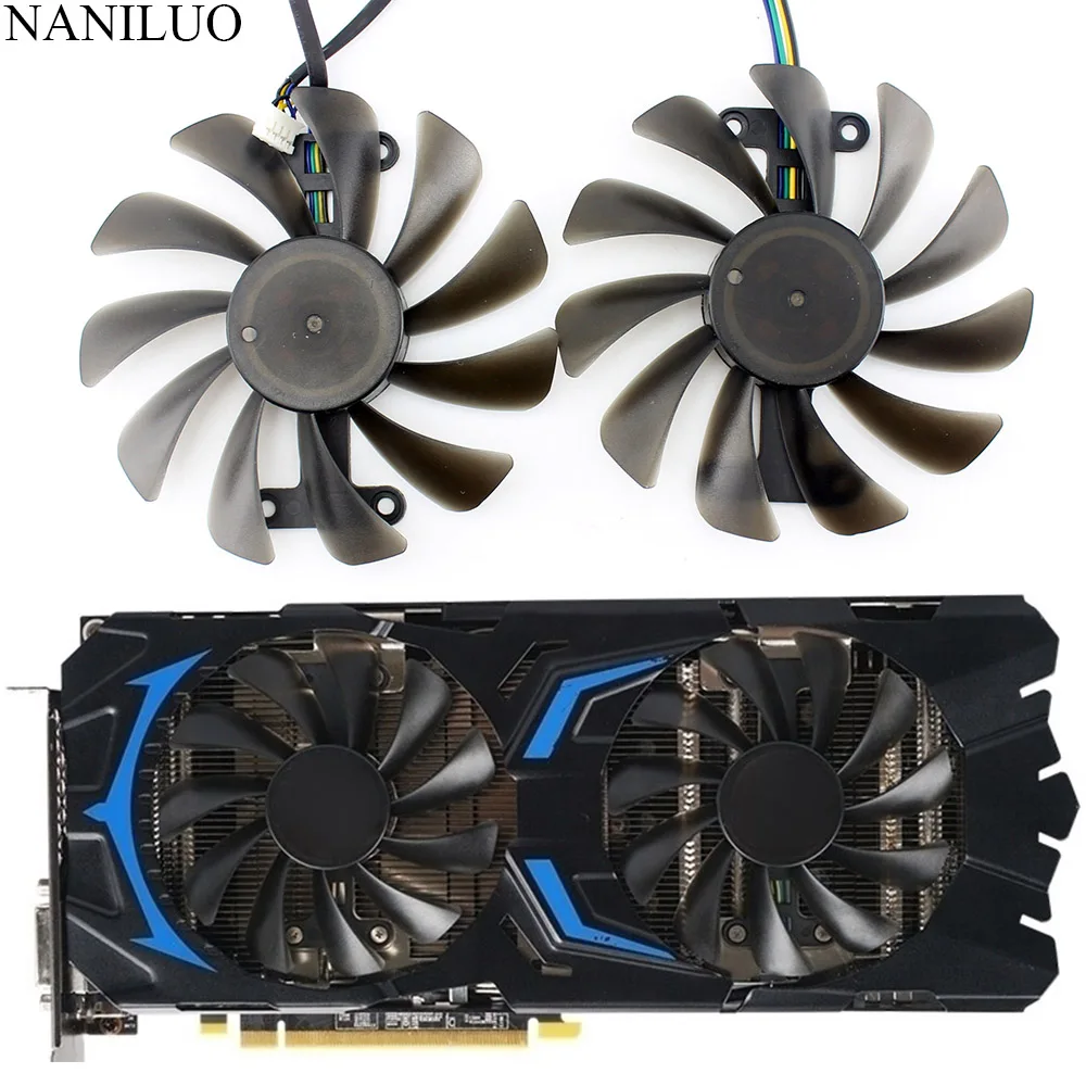 2 шт./компл. 95 мм GTX 1070/1070Ti GPU VGA кулер вентилятор для видеокарт GALAX GeForce GTX1070 1070 Ti AMP Core