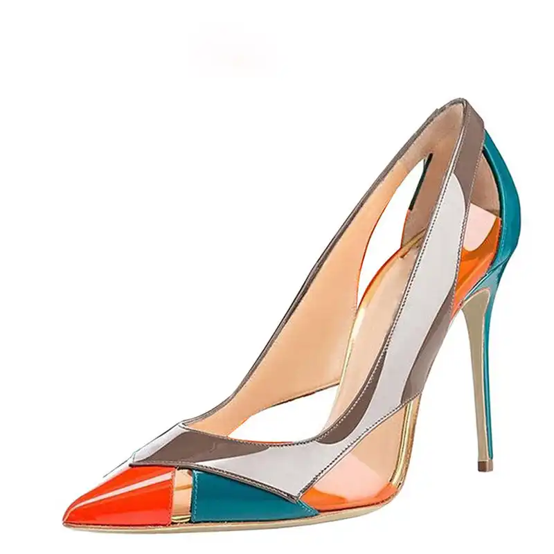 purple and orange heels