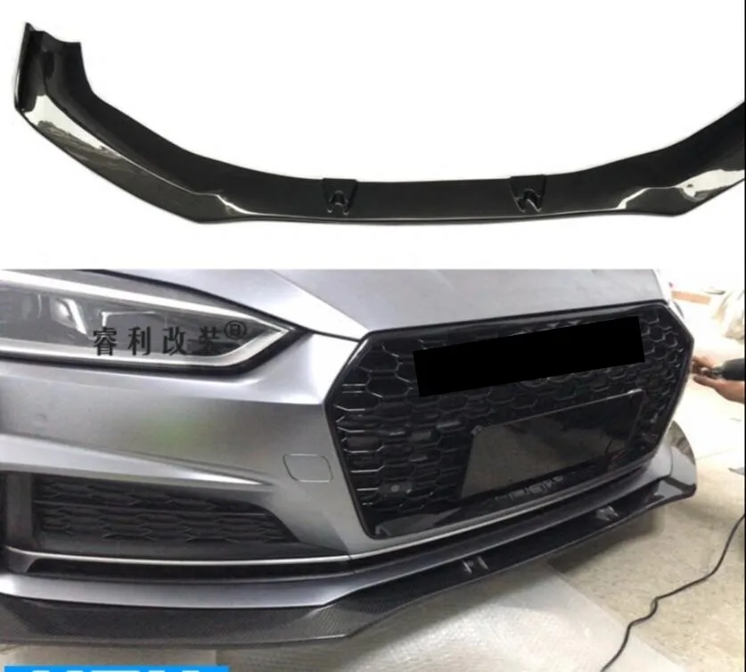 

Carbon Fiber Car Front +Rear Bumper Lip Spoiler Auto Car Diffuser Fits For AUDI A5 S5 RS5 4-door 2017 2018