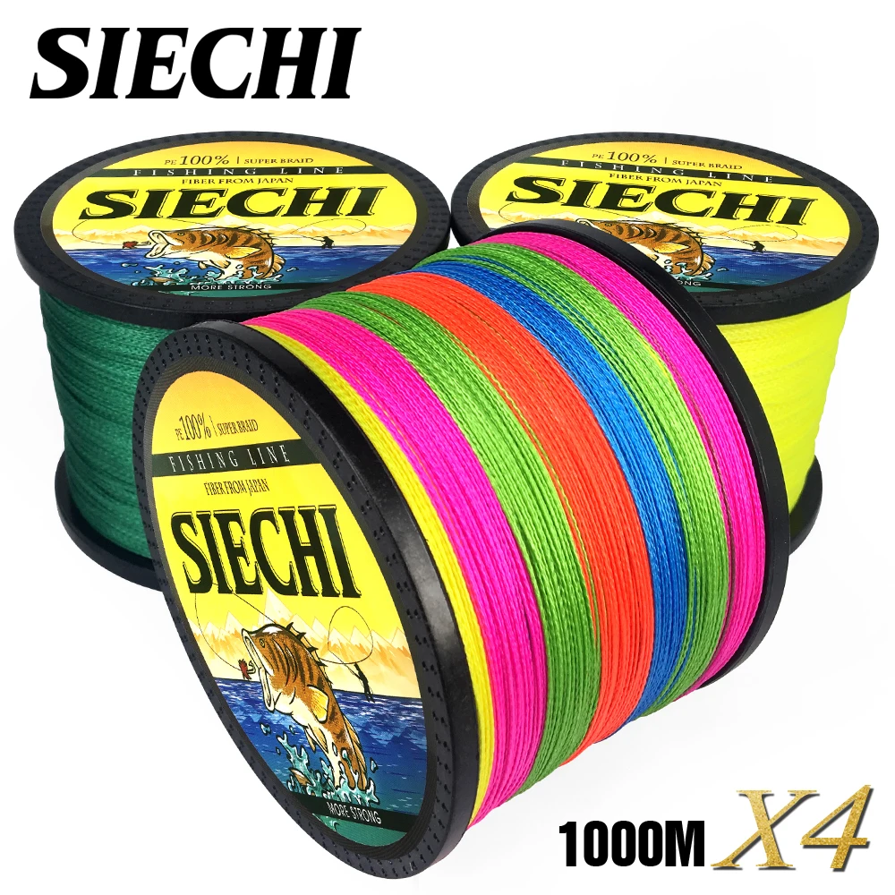 Linha de Pesca Nova Fios Trançado 1000 Metros Multifilament Corda Peche Carpe Fio 12-83lb 2021 4 pe