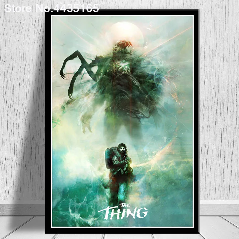 The Thing плакат 1982 классический фильм Джон Карпентер плакаты и принты на холсте настенная художественная картина для гостиной домашний декор - Цвет: Синий