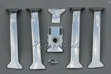 Frete grátis carro Styling cromado grade grade guarnição 7 PCS para Toyota Land Cruiser Prado 2014 com câmera