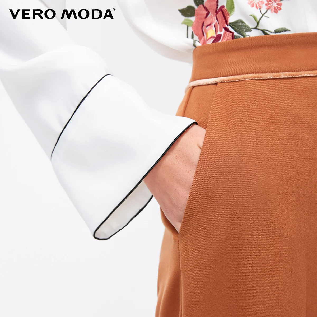 Vero Moda новые женские свободные брюки с широкими штанинами для отдыха | 318350514