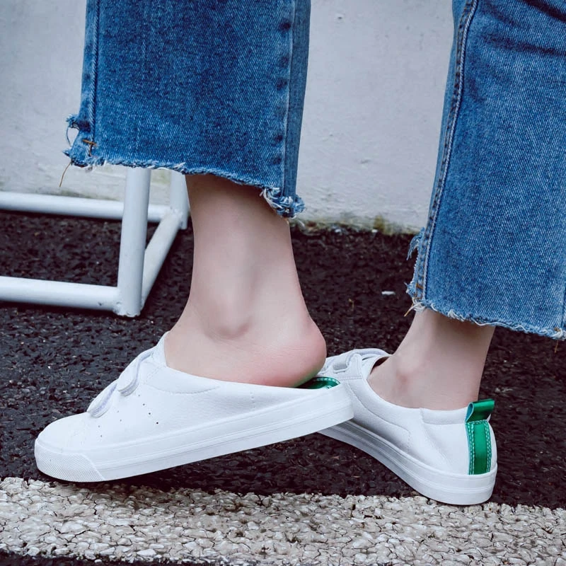 

2018 summer new fashion women shoes casual PU leather shallow simple women casual shallow white shoes sneakers breathable
