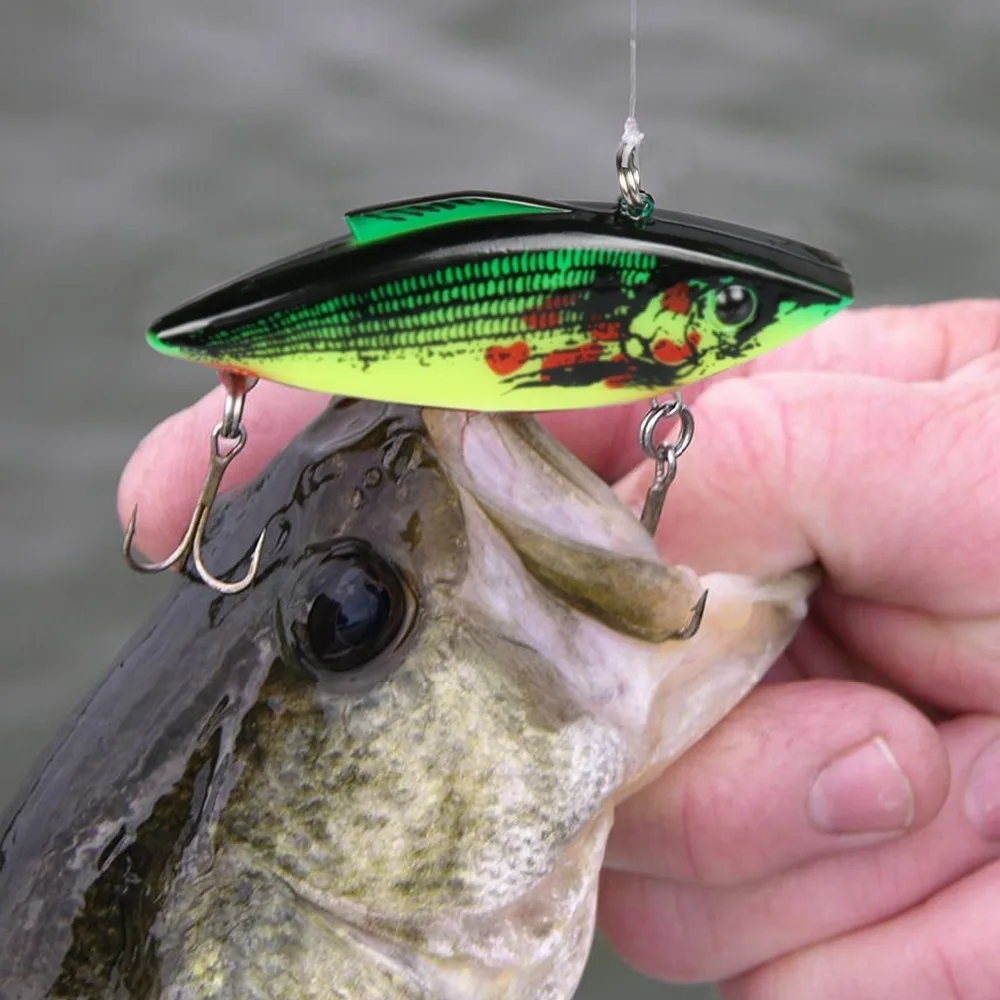 RUNCL Lipless Crankbaits, погремушка Ловушка приманки с Mustad тройные Крючки, погремушки жесткие рыболовные приманки в 5 различных цветах