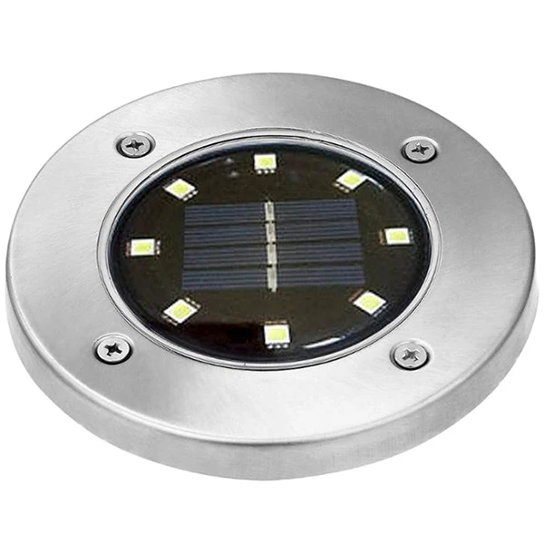 LED Солнечный газон свет DC 5V Открытый сад Водонепроницаемый лампы 8 светодиодов