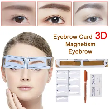 

DIY Eyebrow Shaper Template Eyebrow 3D Magnetism Eyebrow Permanent Makeup Tattoo Ruler Brow Stencil Card Makeup Tool Beauty