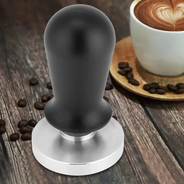 Stainless Steel Coffee Tamper Flat Base Espresso Beans Press Tool 51mm
