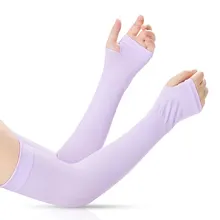 Высокая эластичная Летняя мода для женщин или мужчин ледяной шелк Длинная летняя ветровка перчатки унисекс Новинка варежки для водителя лето