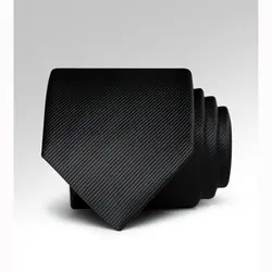 7 см широкий галстук 2018 Новые Классические Черные Полосатые Галстуки для Для мужчин Модная нарядная Бизнес шеи галстук микрофибры