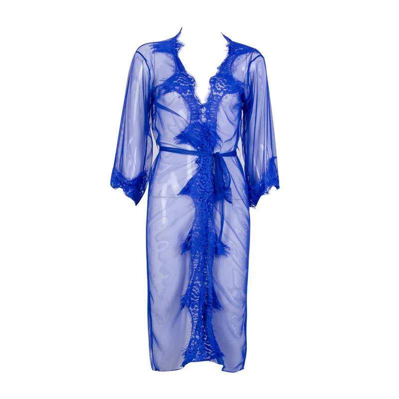 Sexy Sheer Babydoll Sleepwear Women Lace Night Dress Sexy See Through