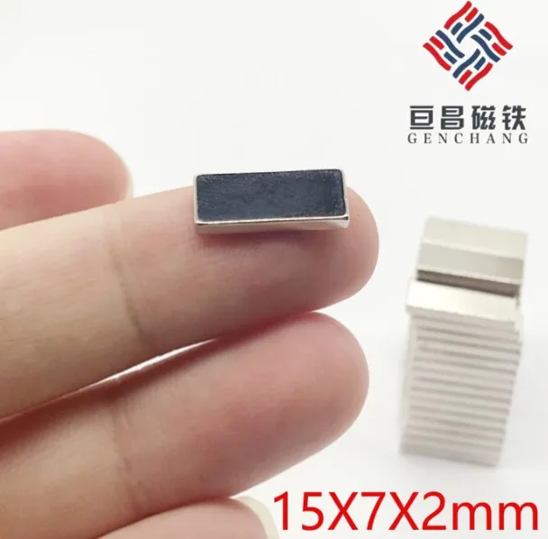 

15x7x2 new arrival Block magnet N35 Strong Square NdFeB Rare Earth Magnet 15mmx7mmx2mm mm Neodymium Magnets 15*7*2 20pc/lot