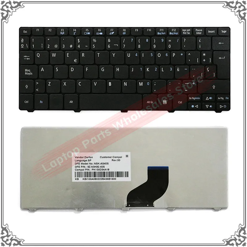 Клавиатура SP для ноутбука Acer Aspire One D255 D255E 522 D257 AOD257 D260 D270 AOD260 AO521 AO533 532 532H 521 533