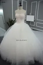 Real Photo 2017 Robe De Mariage Wedding Dress Ball Gown Noble White Sweetheart Custom Made Vestidos De Novia Bridal Gown