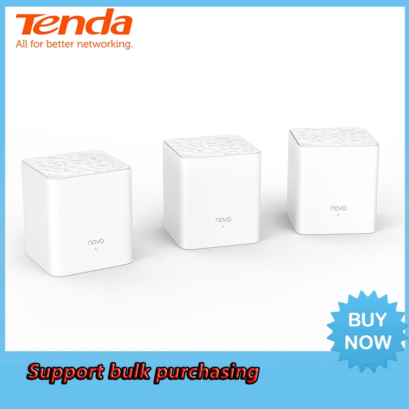 Tenda Nova MW3 полностью Домашняя сеть WiFi гигабитная система с AC1200 2,4G/5,0 GHz WiFi беспроводной маршрутизатор простая настройка, приложение дистанционное управление