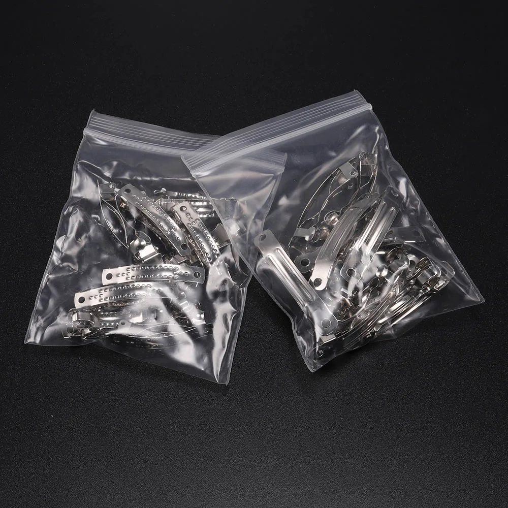 10pcs 프랑스어 자용 스타일 봄 헤어 클립 자동 클립 빈 너비 설정 보석 만들기위한 로듐 활 머리핀 용품