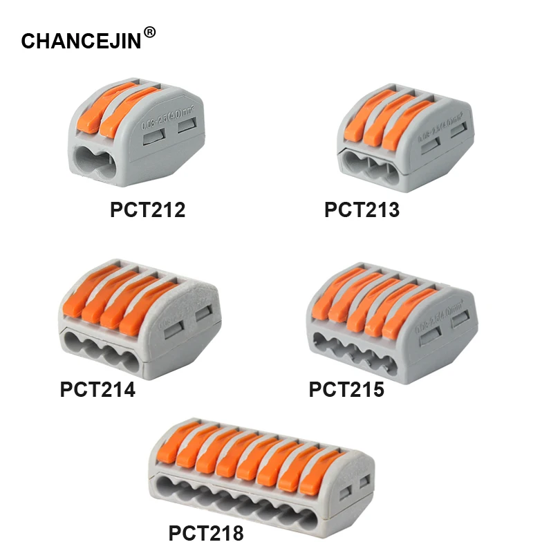 Провода соединитель проводник клеммный блок PCT-212 213 214 215 218 быстрый блок проводки 32A 250 V/4KV 0,08-2,5 квадратных мм безопасный и надежный
