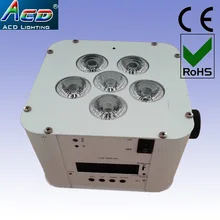 Горячее 6*6in1 rgbaw+ УФ ИК-пульт дистанционного питание от аккумулятора 2,4 г беспроводной dmx dj led-Телевизор с номинальной света