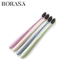 Зубная щетка, 4 шт./лот, бамбуковый уголь, зубная щетка для путешествий, портативная ручная зубная щетка, нано зубная щетка, Escova De Dente, мягкая щетина