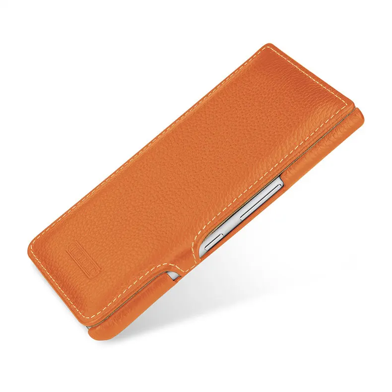 Роскошный брендовый чехол из натуральной кожи, модный флип-чехол для телефона, тонкая сумка для Blackberry KEYone PRESS для Black Berry DTEK70 4,5 - Цвет: Оранжевый