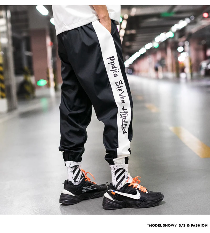 Harem Cargo Pants Men Streetwear Hip Hop Japan Style Trousers Male Khaki Loose Straight Pants  (2)