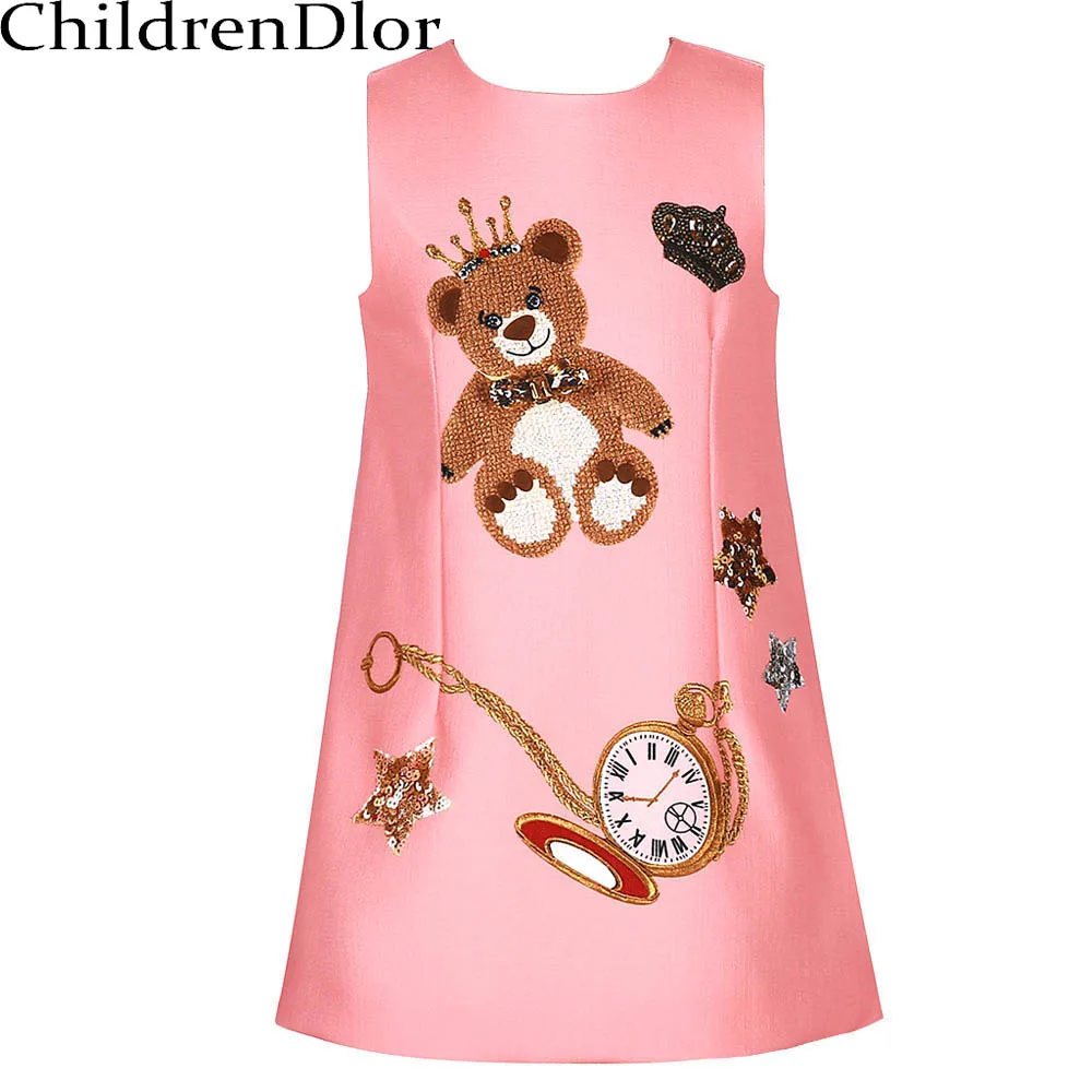 Girls Clothes Party Dresses Autumn 2017 Sleeveless Princess Dress with