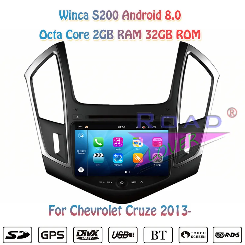 

Winca S200 Android 8.0 Car DVD Player For Chevrolet New Cruze 2013- Stereo GPS Navigation Autoradio Magnitol 2 Din Octa Core MP3