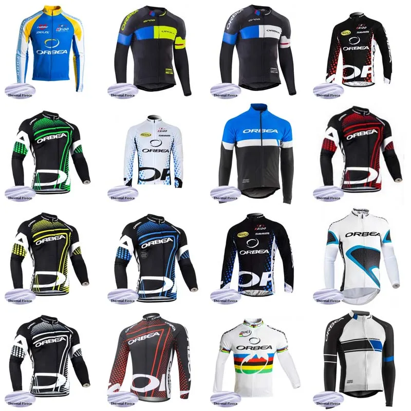 

ORBEA cycling jersey 2018 team bike winter thermal fleece long sleeve ropa ciclismo bicycle triathlon cycling clothing 2903LJP