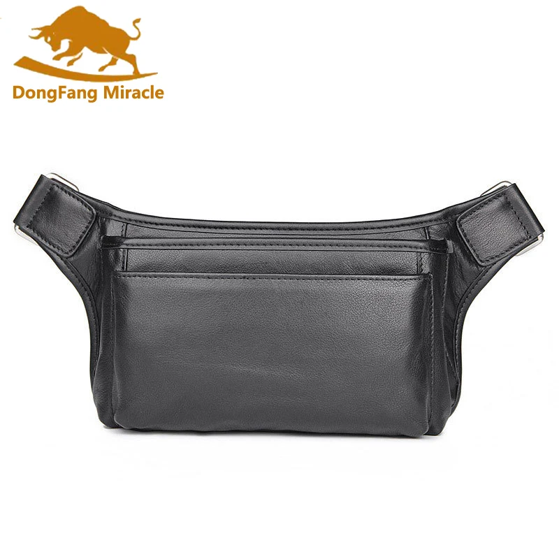 

New Genuine Leather Waist Bag men Waist Pack Waist Bag Funny Pack Belt Bag Men Waist Bag For Phone Pouch Bolso