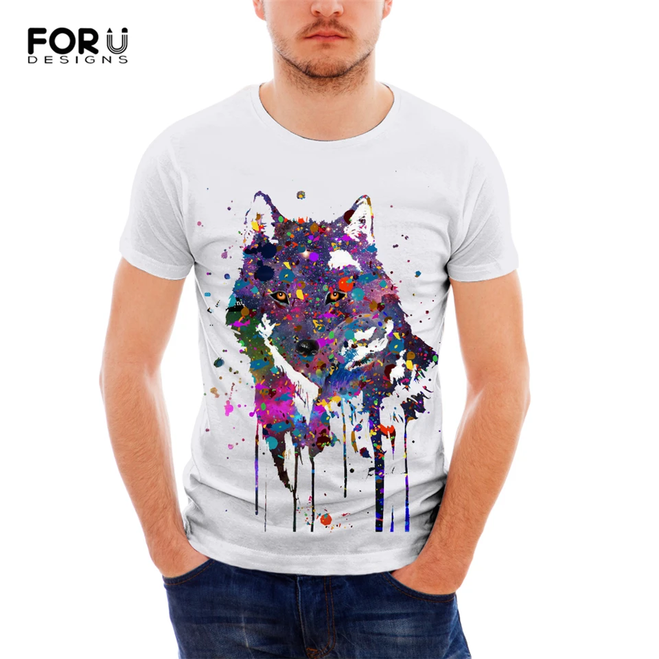 

FORUDESIGNS 3D Print Pattern Mens Summer Top O-Neck Teenager Short Sleeves Cool Boys Tees Outdoor Sports Running Male Shirt 2019